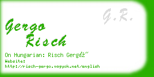 gergo risch business card
